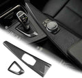 Hard Carbon Fiber Car Multimedia Button Panel Cover Trim Sticker J6353