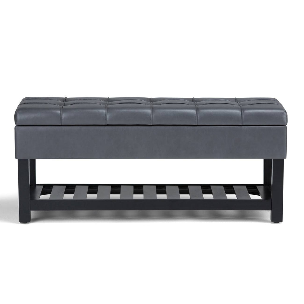 Grey Storage Ottoman Bench G99623
