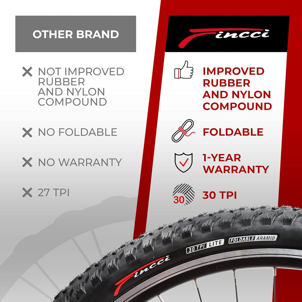 Pair 27.5 x 2.10 Inch Foldable MTB Bike Tires J623164
