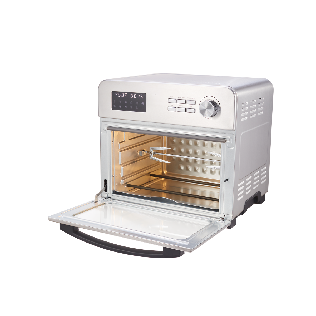 6-in-1 Air Fryer Toaster Oven, 24 Quart LCD Countertop Convection Airfryer with Rotisserie and Dehydrator M68460