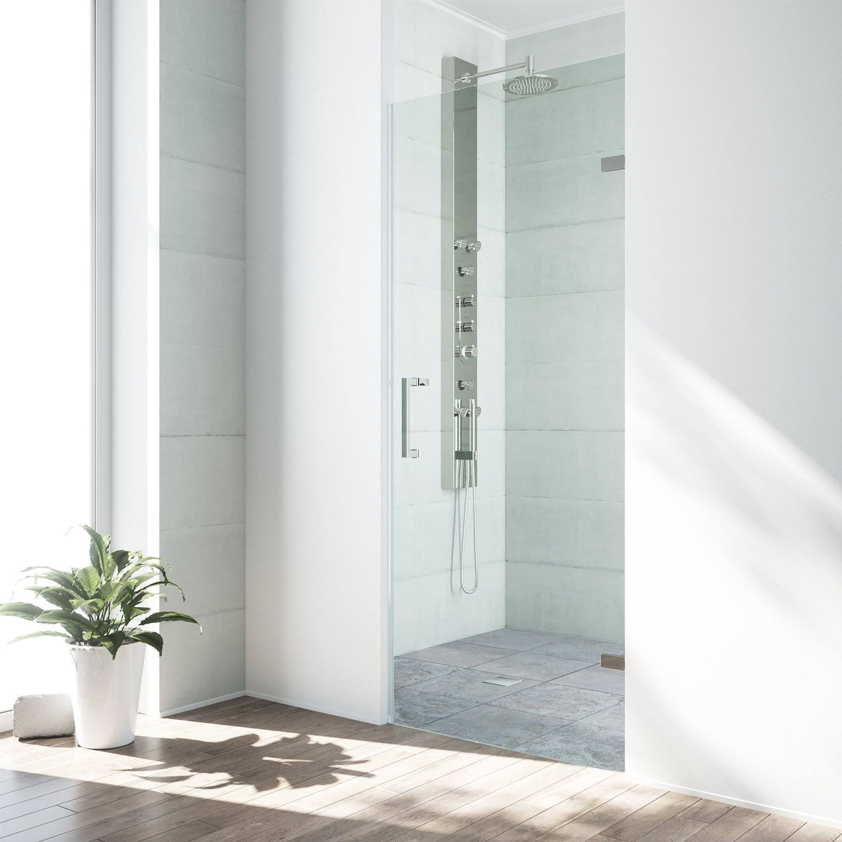 24-Inch Adjustable Frameless Shower Door G45857