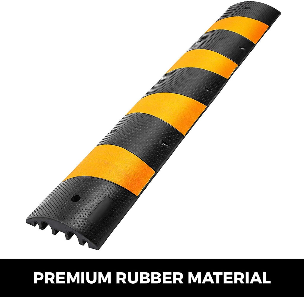 6 Feet Rubber Driveway Cable Protector Ramp 2-Channel C76406