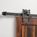 Black Steel Barn Door Hardware Kit R249085