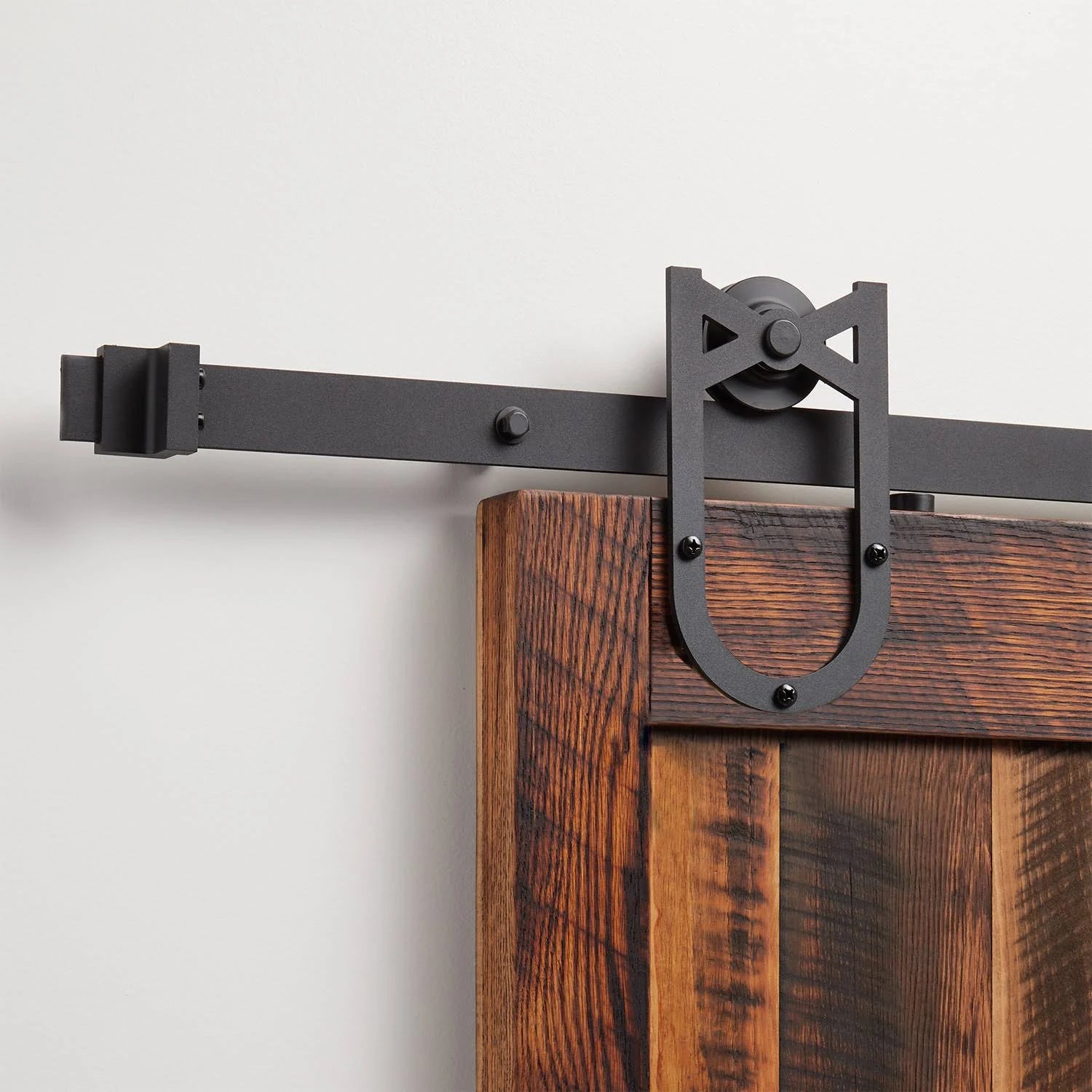 Black Steel Barn Door Hardware Kit R249085