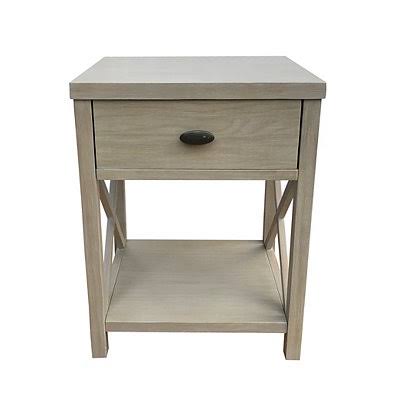 Tan X-Side 1-Drawer Accent Table X68332