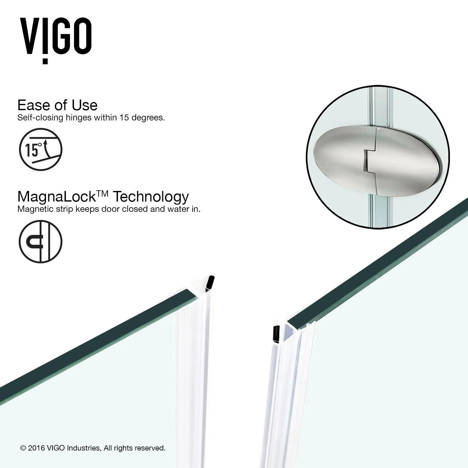 Frameless Neo-Angle Shower Enclosure with Low-Profile Base A54571
