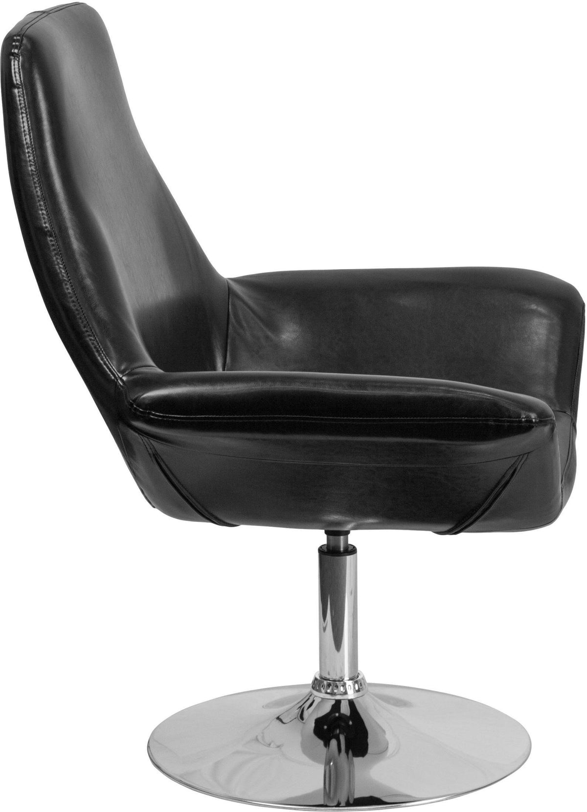Black Leather Reception Chair T39978