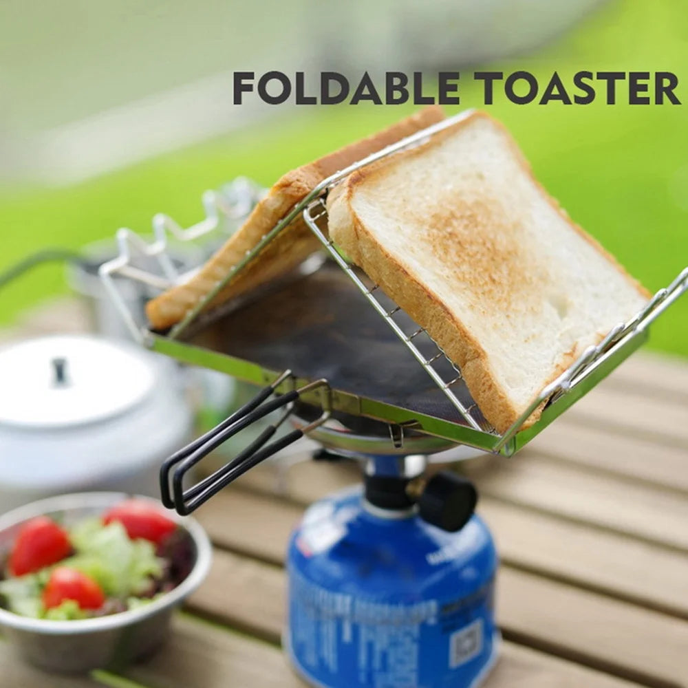 Stainless Steel Folding Camp Stove Toaster Rack N811091