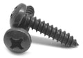 1/4-14 x 1 Sheet Metal Screw Phillips Pan Head Type AB Low Carbon Steel Black Zinc Plated J3820