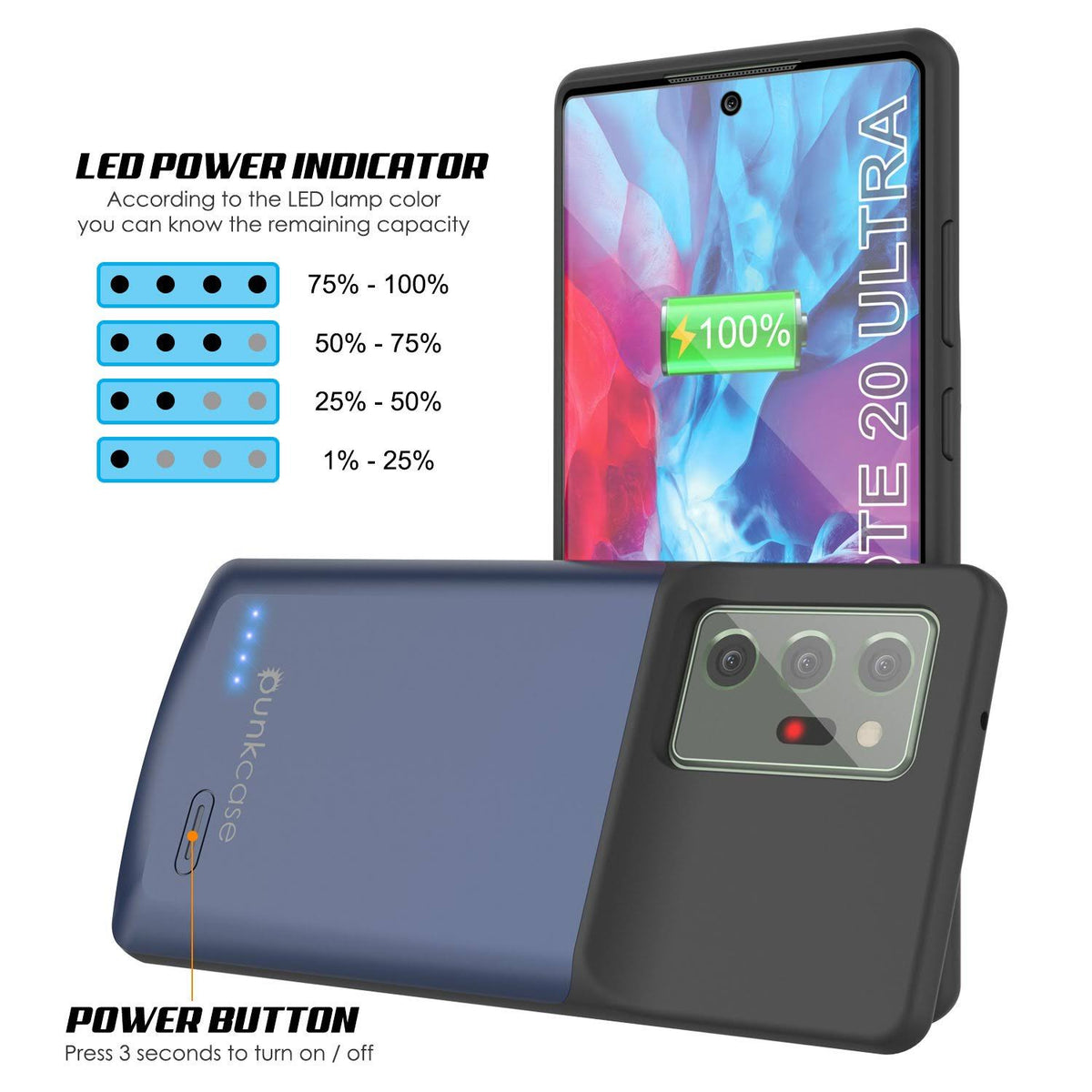 Blue 6000mAh Battery Charger Slim Case Q653
