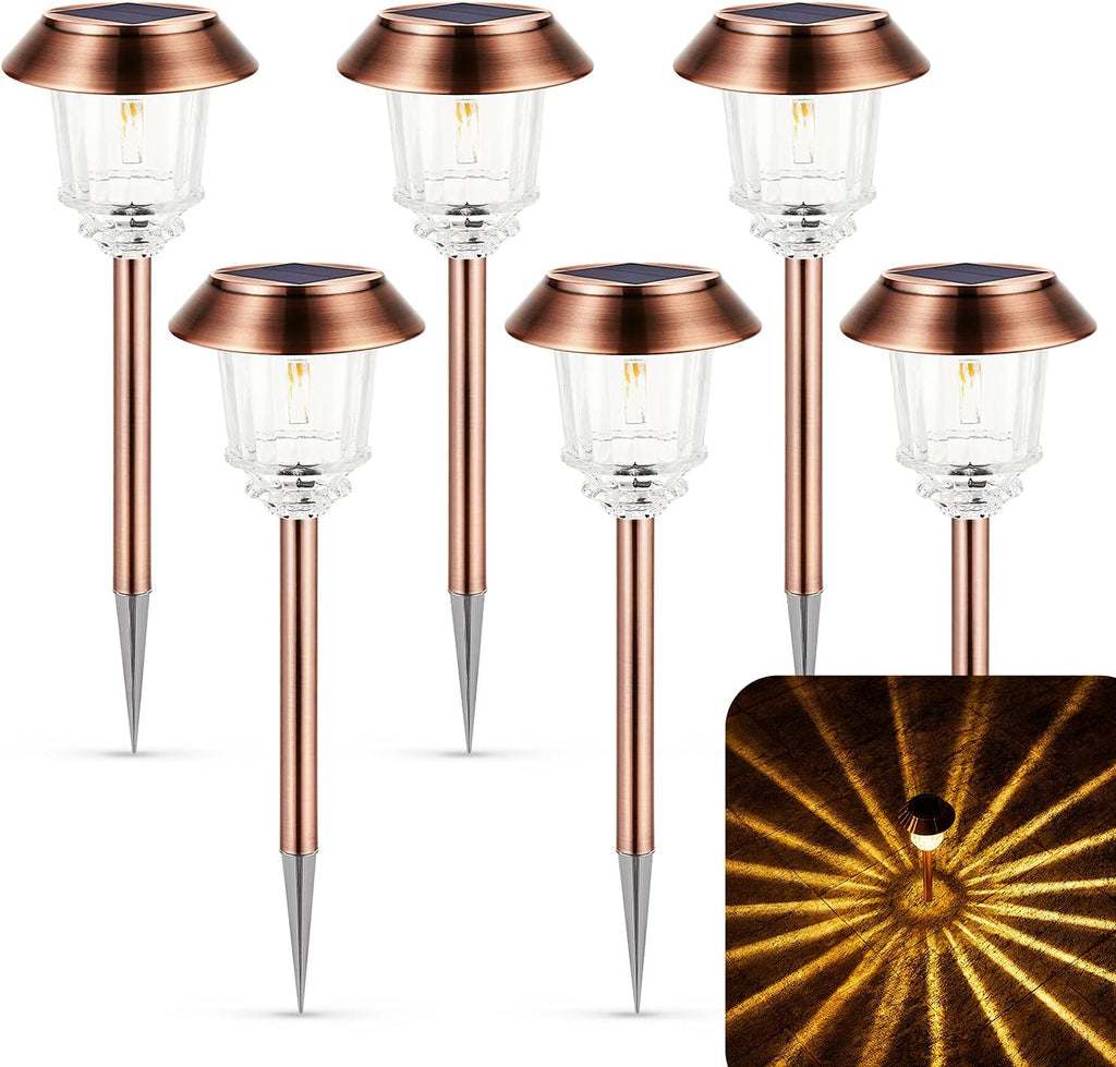 Solar Pathway Lights 4 Pack Outdoor Waterproof IP65 Warm White Z3977