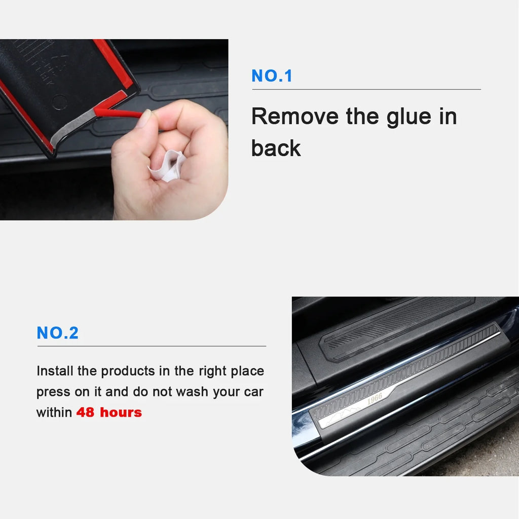 Door Sill Guards Car Door Sill Edge Protector Entry Guards Trim Threshold Protector K806