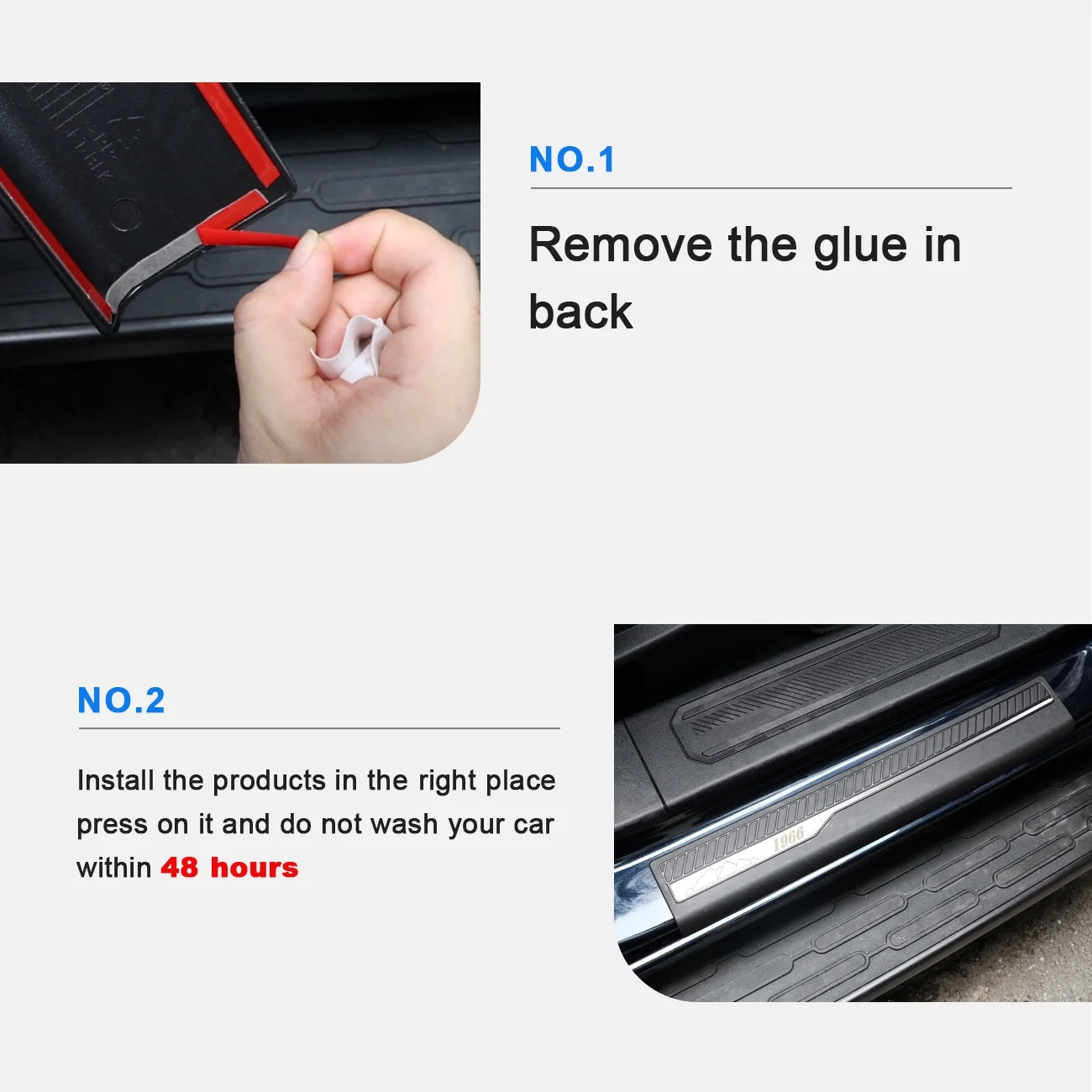 Door Sill Guards Car Door Sill Edge Protector Entry Guards Trim Threshold Protector K806