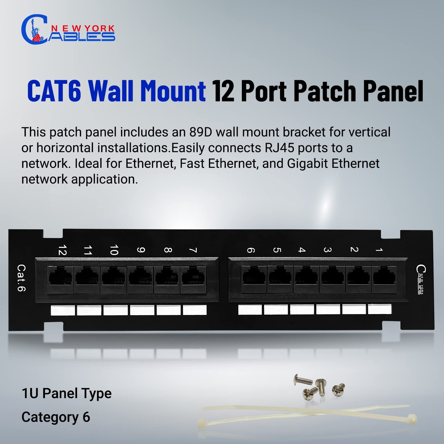 24 Port Cat6 Patch Panel F32142
