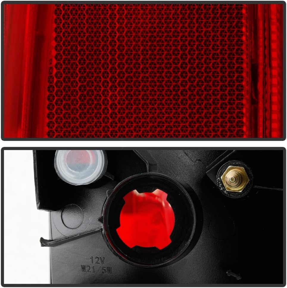 Red Clear Rear Tail Lights Brake Lamps Assembly Pair Set I831