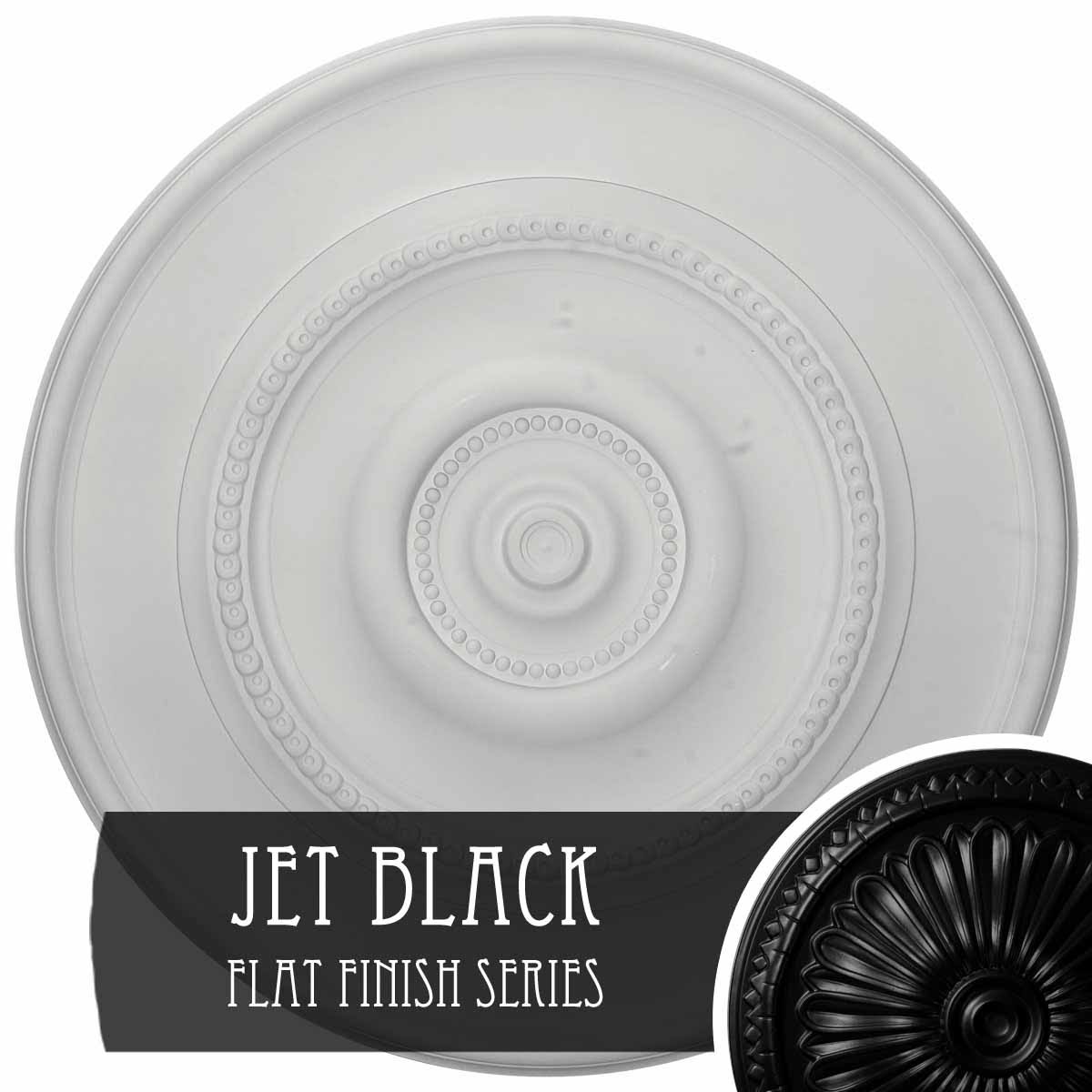 30x22OD x 2 1/4x22P Ceiling Medallion Jet Black G59916