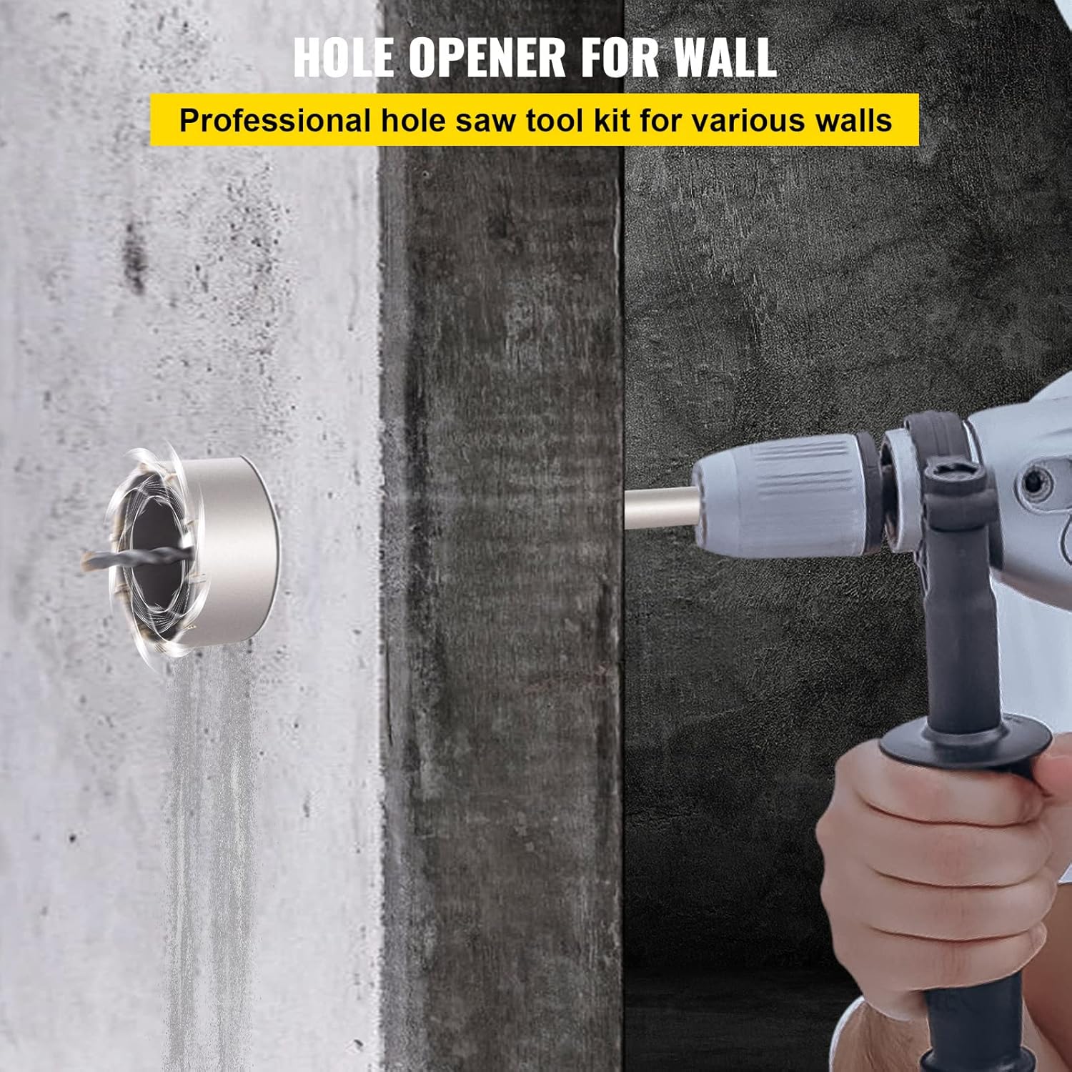 Concrete Hole Saw Kit, 3-15/16" Drill Bit Set, SDS Plus & SDS MAX Shank, Pack of 2 V252490