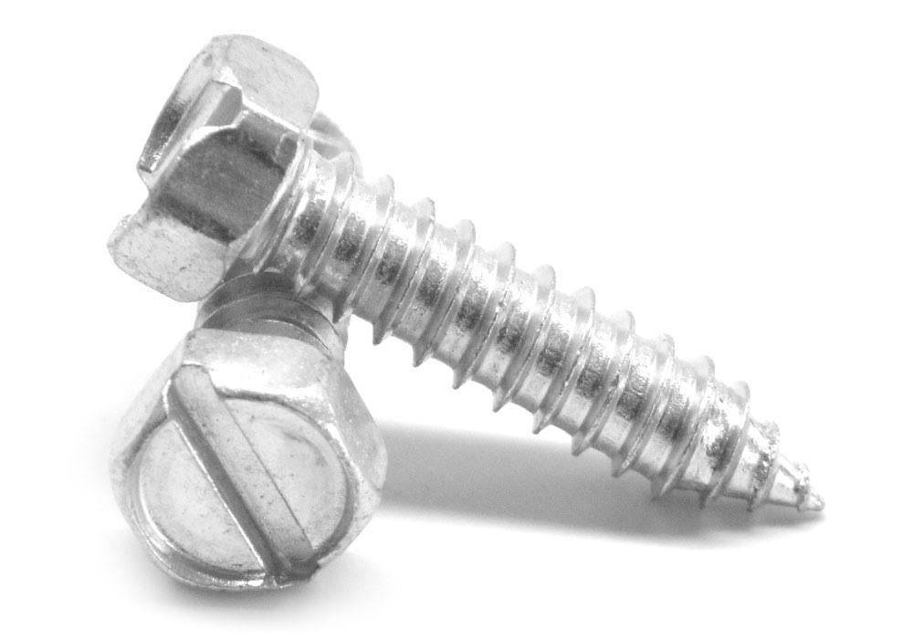 5/16 x 1 Slotted Indented Hex Head Sheet Metal Screw W13226