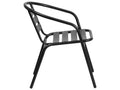 Black Metal Restaurant Stack Chair with Aluminum Slats E510