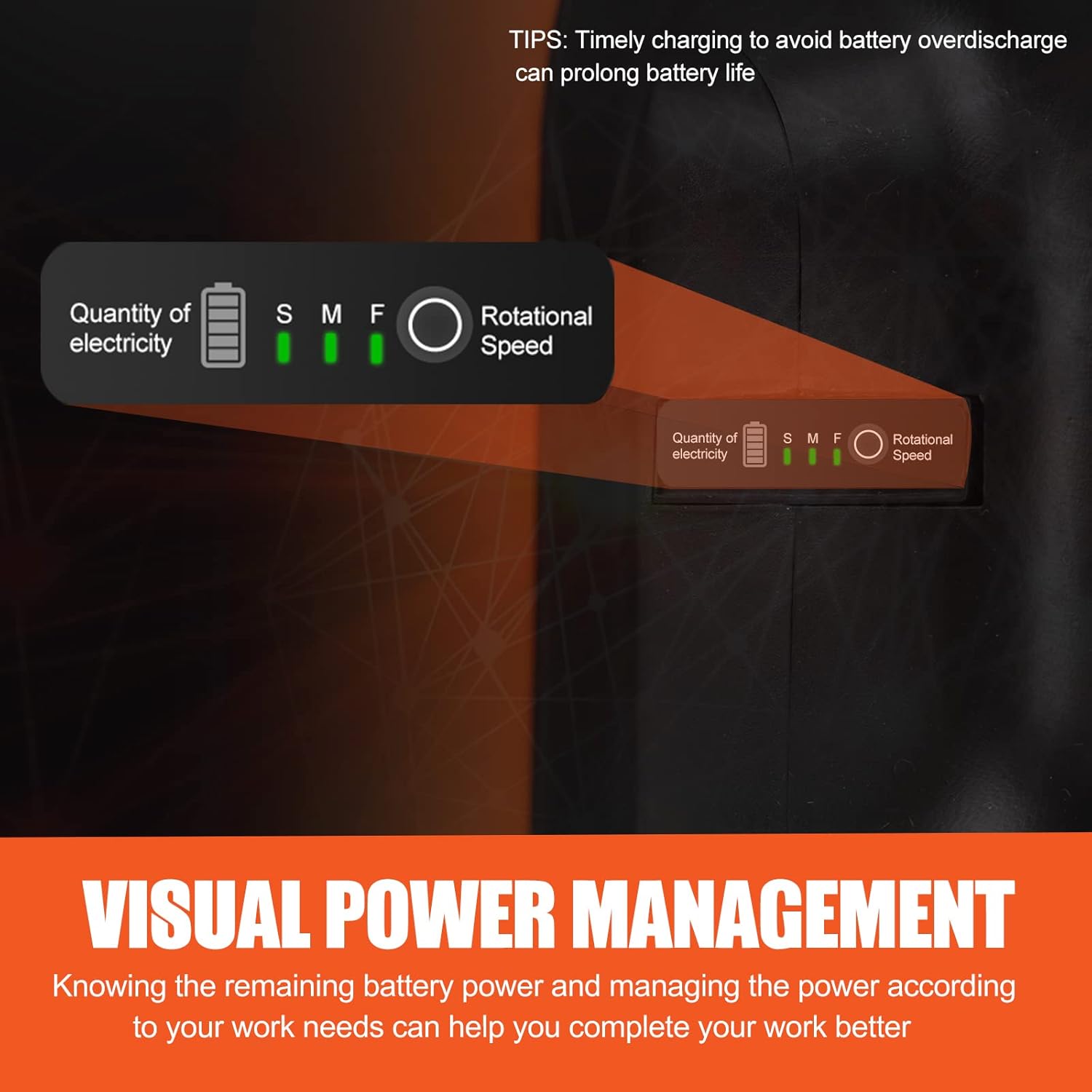 Cordless Electric Weed Trimmer with Power Display X63451