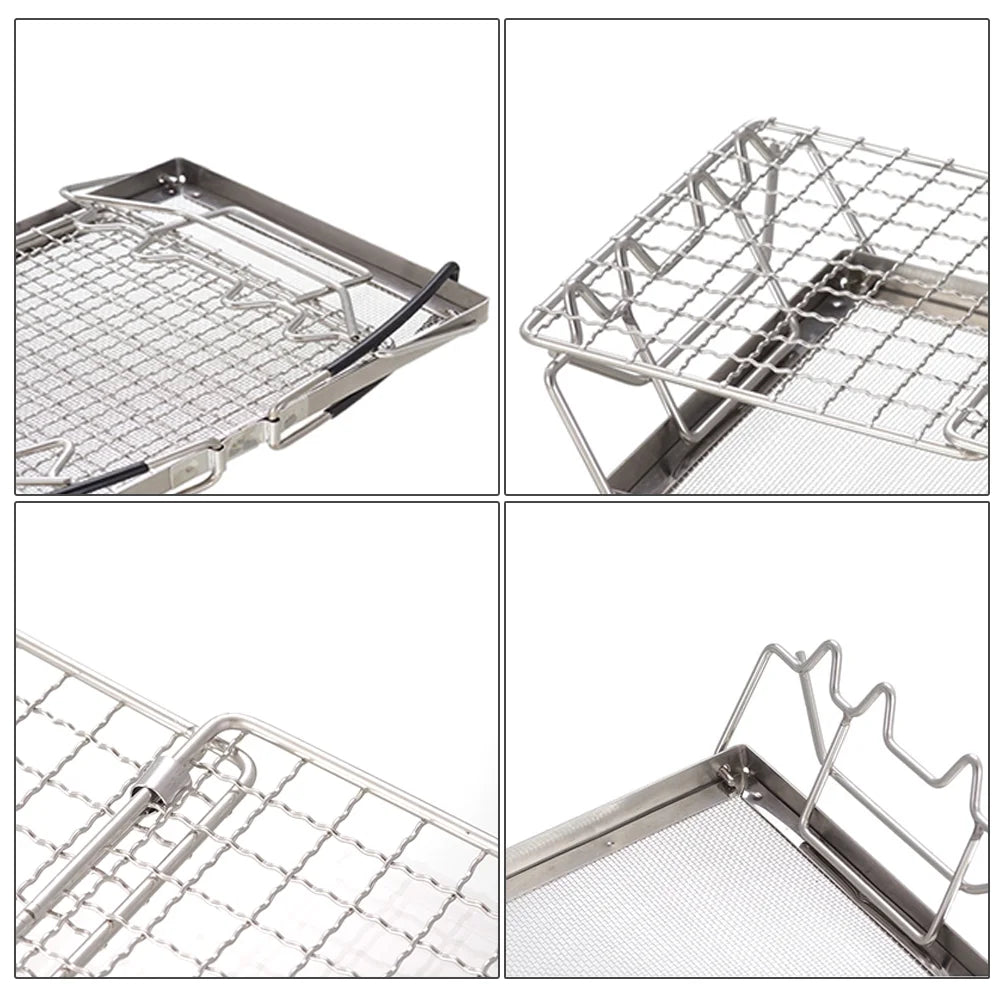 Stainless Steel Folding Camp Stove Toaster Rack N811091