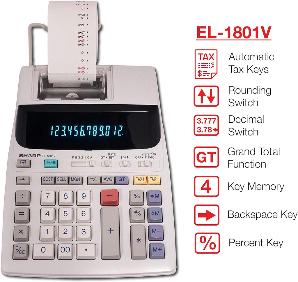 Two-Color Printing Calculator 4 Black/Red Pack of 2 L60738