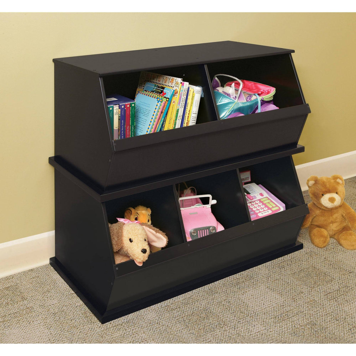 Espresso Two Bin Storage CUBBY O5050