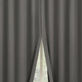 2-pack 100% Blackout Back Tab Curtain Panel Pair, 52"x84", Gray B43353