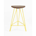 Yellow American Walnut Bar Stool O362