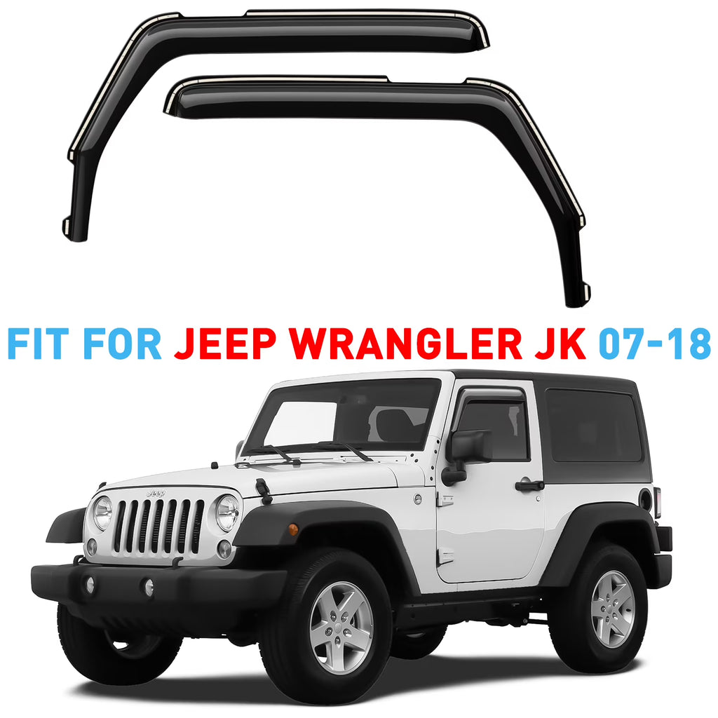 Smoke Tinted In-channel Side Window Vent Visor Deflectors Rain Guards 2pcs M6254