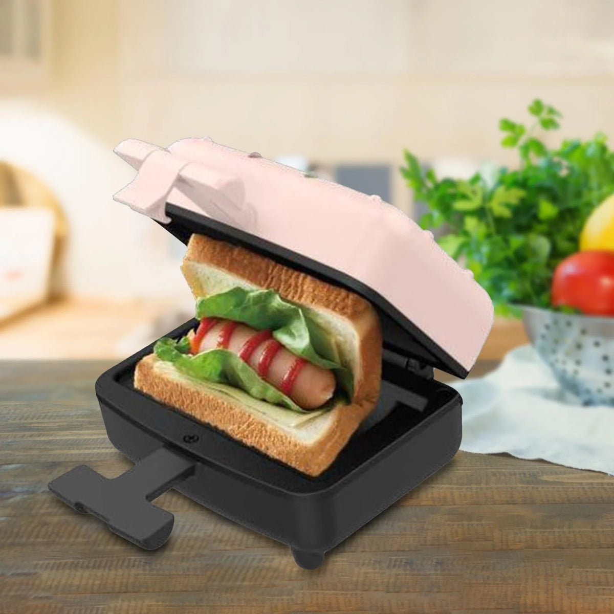 Pink Nonstick Mini Sandwich Maker I12910