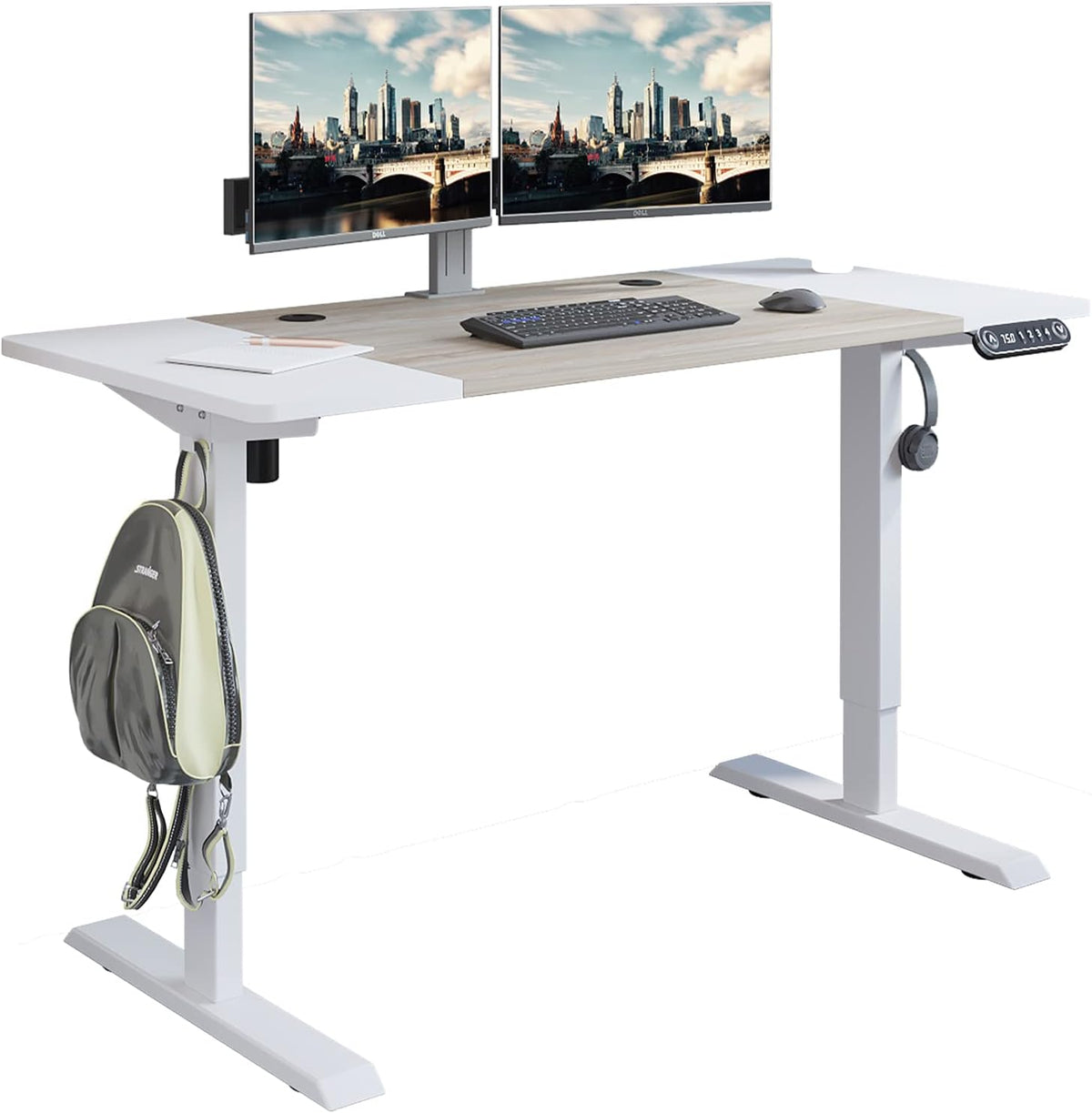 Rustic Brown Electric Standing Desk 48 x 24 Inches N4358