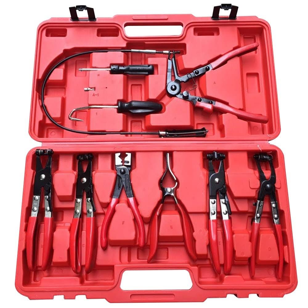 9pcs Flexible Hose Clamp Pliers Set with Long Reach Wire Removal Hand Tools M5954