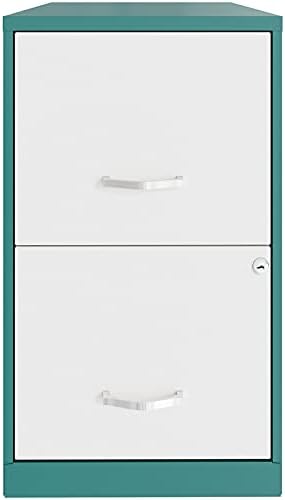 18in 2 Drawer Metal File Cabinet Teal Y48532