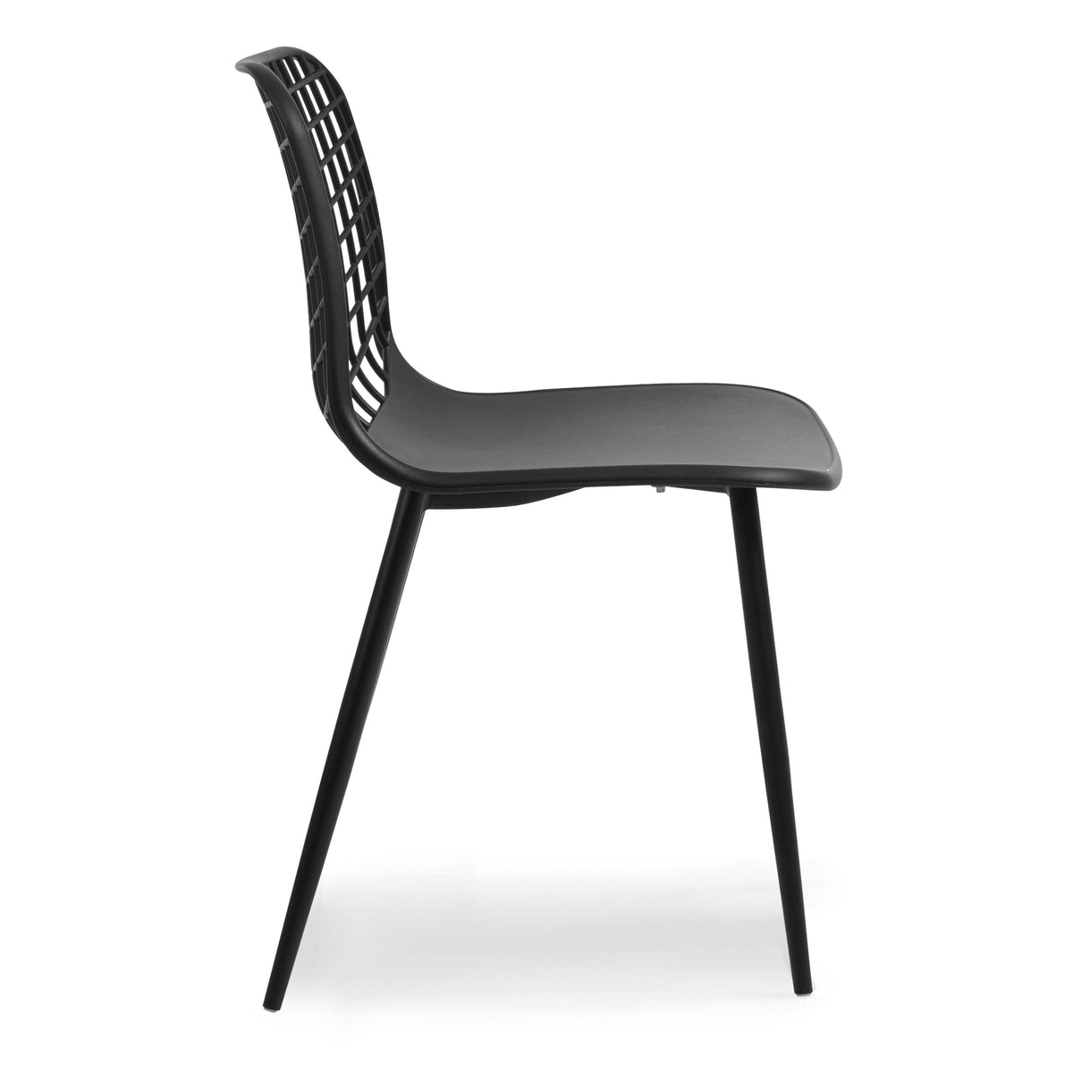 Black Poly Dining Chair Set of 4 W7414
