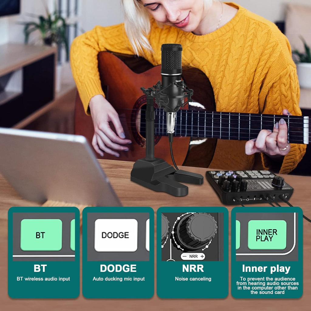 Podcast Equipment Bundle Audio Interface with DJ Mixer D320