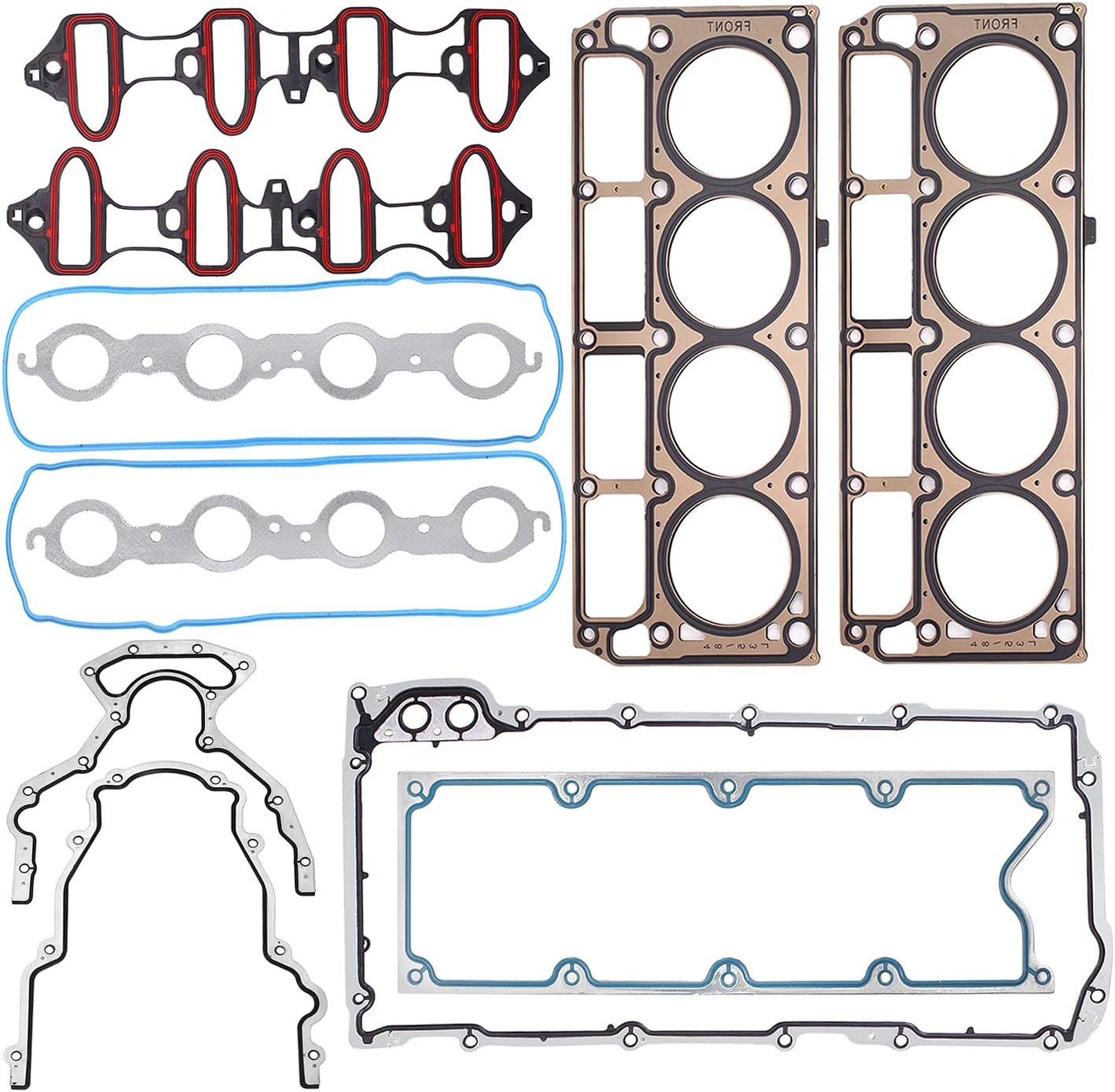 Cylinder Head Gasket Set with Head Bolts Compatible 4.8L 5.3L O990