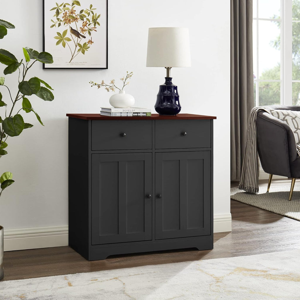 Black Sideboard Buffet Storage Cabinet H8544