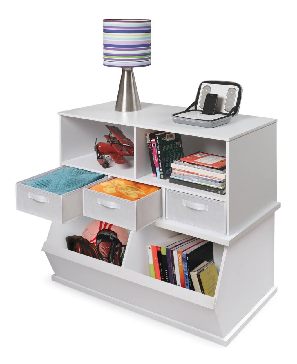 Espresso Two Bin Storage CUBBY O5050
