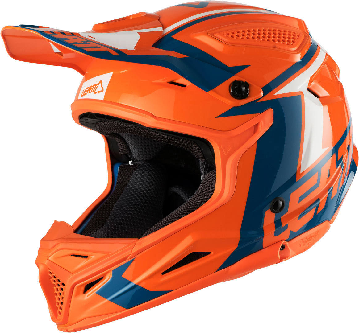 Blue-Orange Motocross Helmet G1470