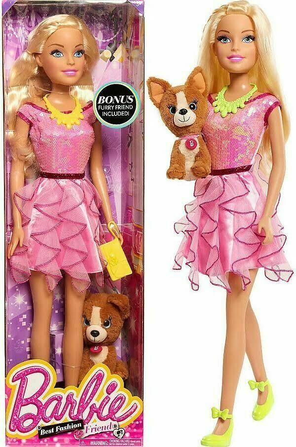 Blond Doll with Plush Puppy J8098