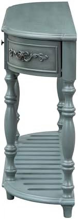 Retro Curved Console Table with 2 Top Drawers and Solid Wooden Frame K1074
