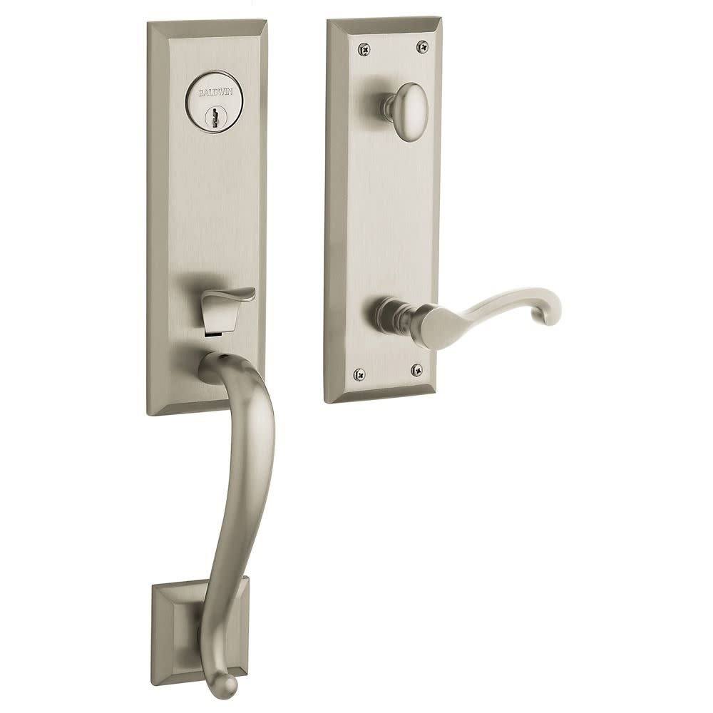 Right Handed Single Cylinder Handleset Satin Nickel A24929
