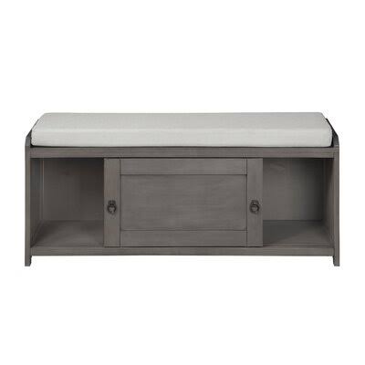 Wood Storage Bench with 2 Cabinets V7147