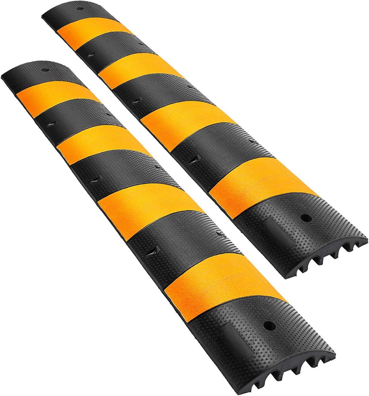 6 Feet Rubber Driveway Cable Protector Ramp 2-Channel C76406