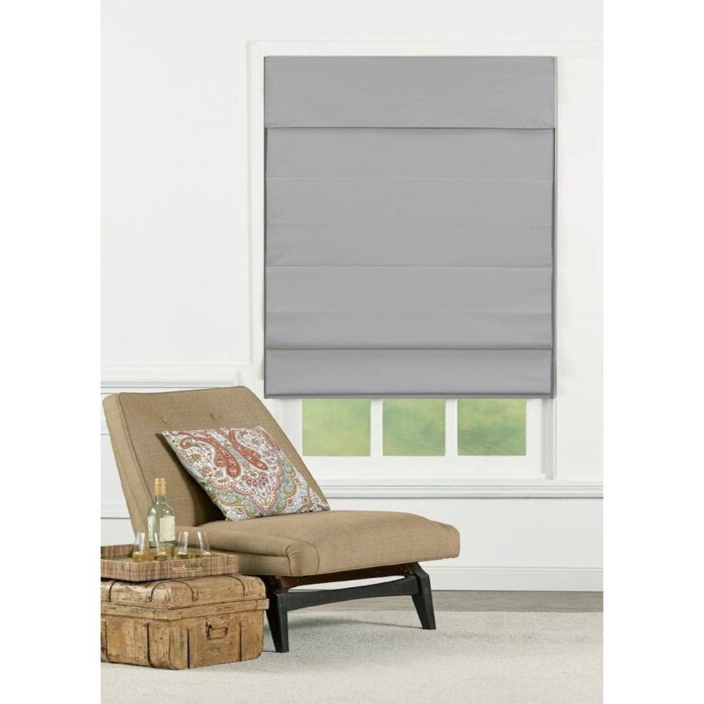 Light Grey Cordless Roman Shade V5197