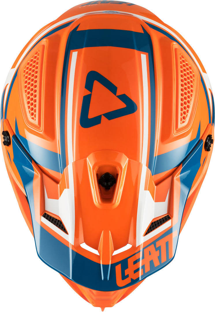 Blue-Orange Motocross Helmet G1470