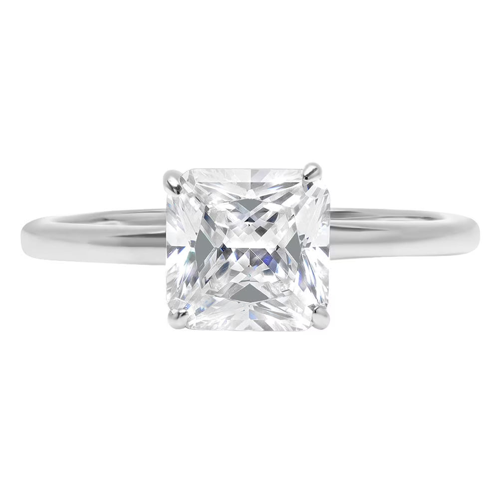 18K White Gold Solitaire Engagement Ring R644
