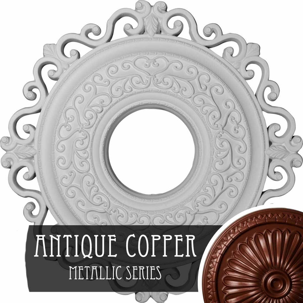 22x22OD x 6 1/4x22ID x 1 3/4x22P Ceiling Medallion, Hand-Painted K837287