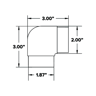 Satin Brushed Brass 90 Degree Flush Elbow Fitting P742721